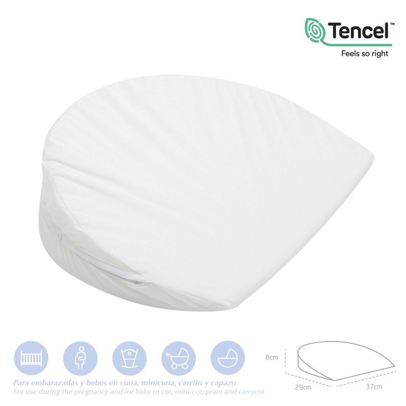 Cambrass ALMOHADA CONFORT MINI 37x29x8 CM LISO E BLANCO
