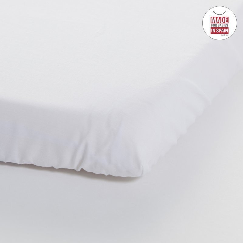 Cambrass SABANA BAJERA AJUST. MINICUNA 50x90x12 CM LISO E BLANCO Ofertas
