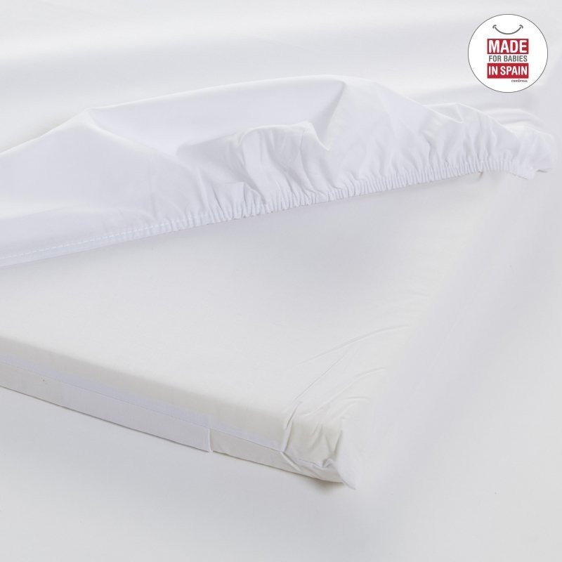 Cambrass SABANA BAJERA AJUST. MINICUNA 50x90x12 CM LISO E BLANCO Ofertas