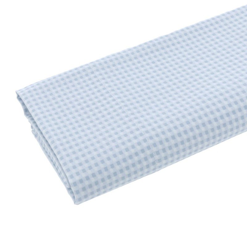 Cambrass SABANA CUNA 3 PCS (CUNA 70) 120x180x1 CM VICHY10 CELESTE Liquidación