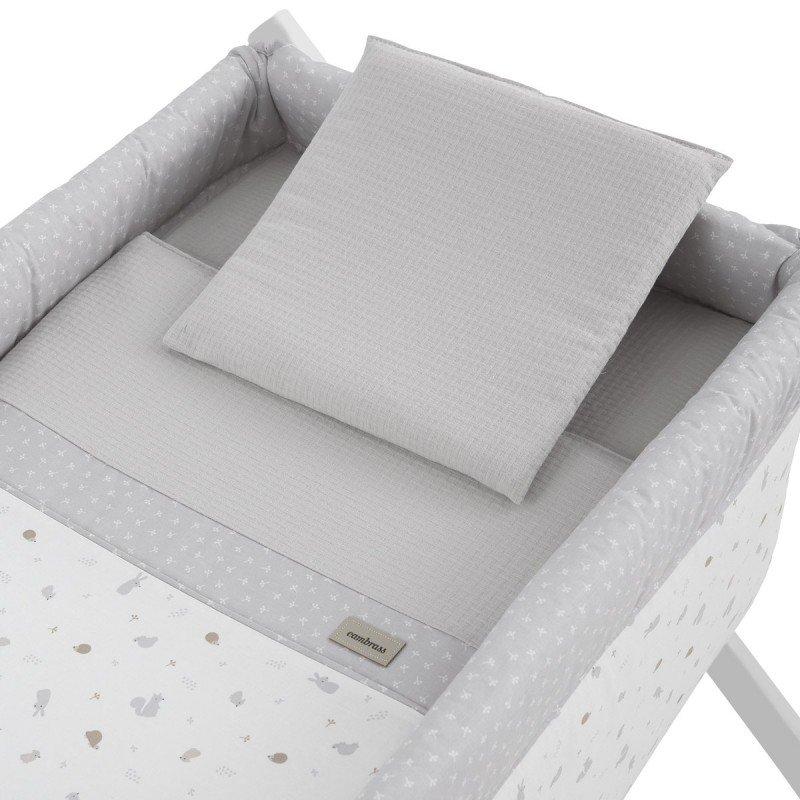 Cambrass MINICUNA TIJERA MADERA ARDI GRIS/BCO 55x87x74 CM Liquidación