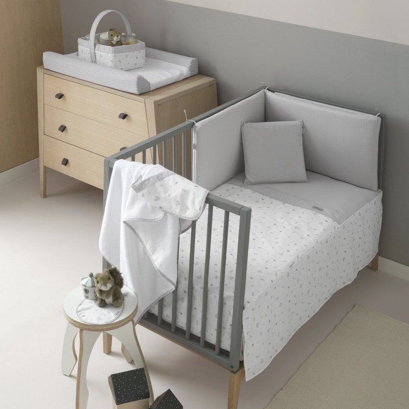 Cambrass MINICUNA TIJERA MADERA ARDI GRIS/BCO 55x87x74 CM Liquidación