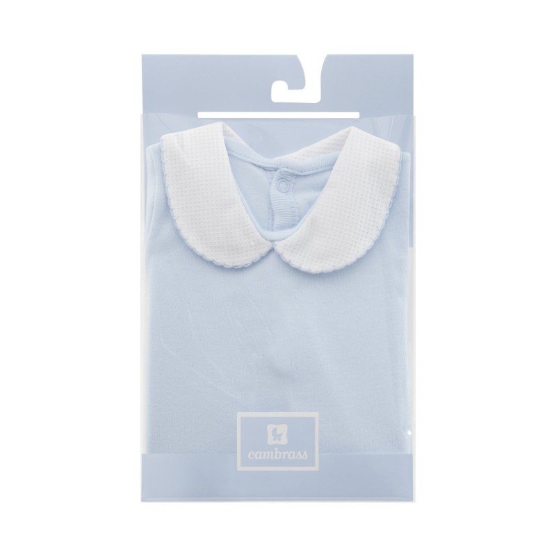 Cambrass BODY CON CUELLO MANGA LARGA I. D.R. LISO CELESTE Tienda de fábrica