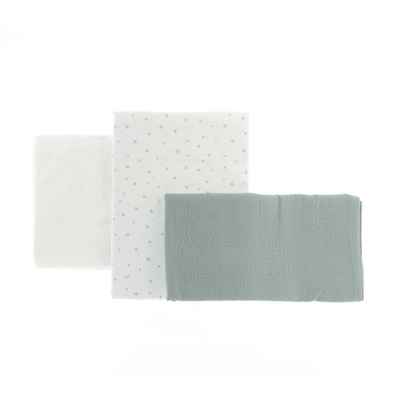Cambrass SABANA MINICUNA 3 PCS 80x120x1 CM MAGIA VERDE