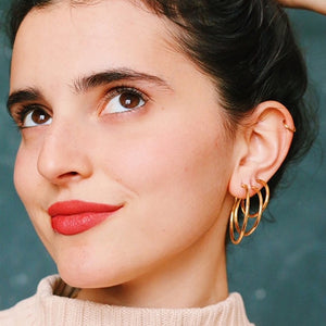 D lirio Pendientes Aros Mediano Outlet