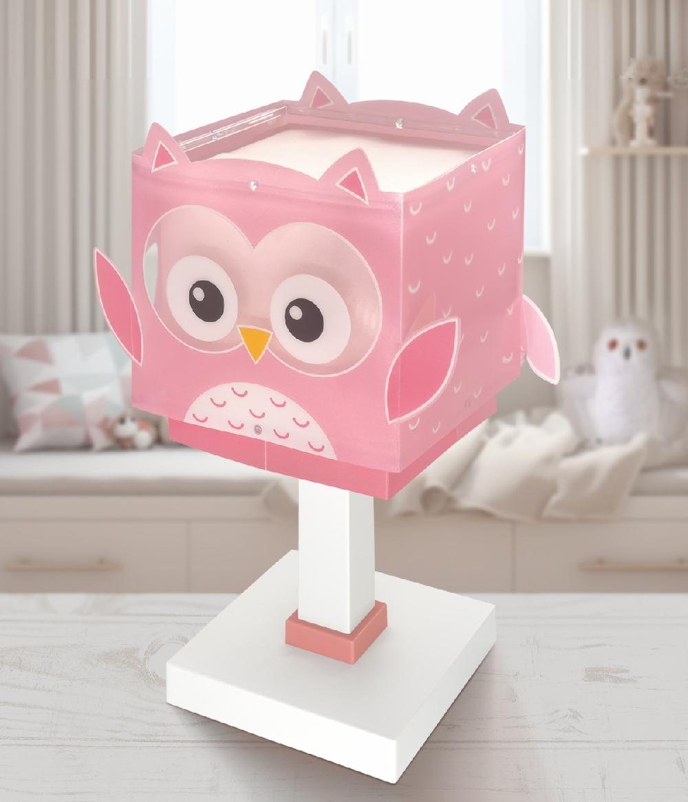 Dalber Plafón de techo 3 luces infantil Little Pink Owl Búho Rosa