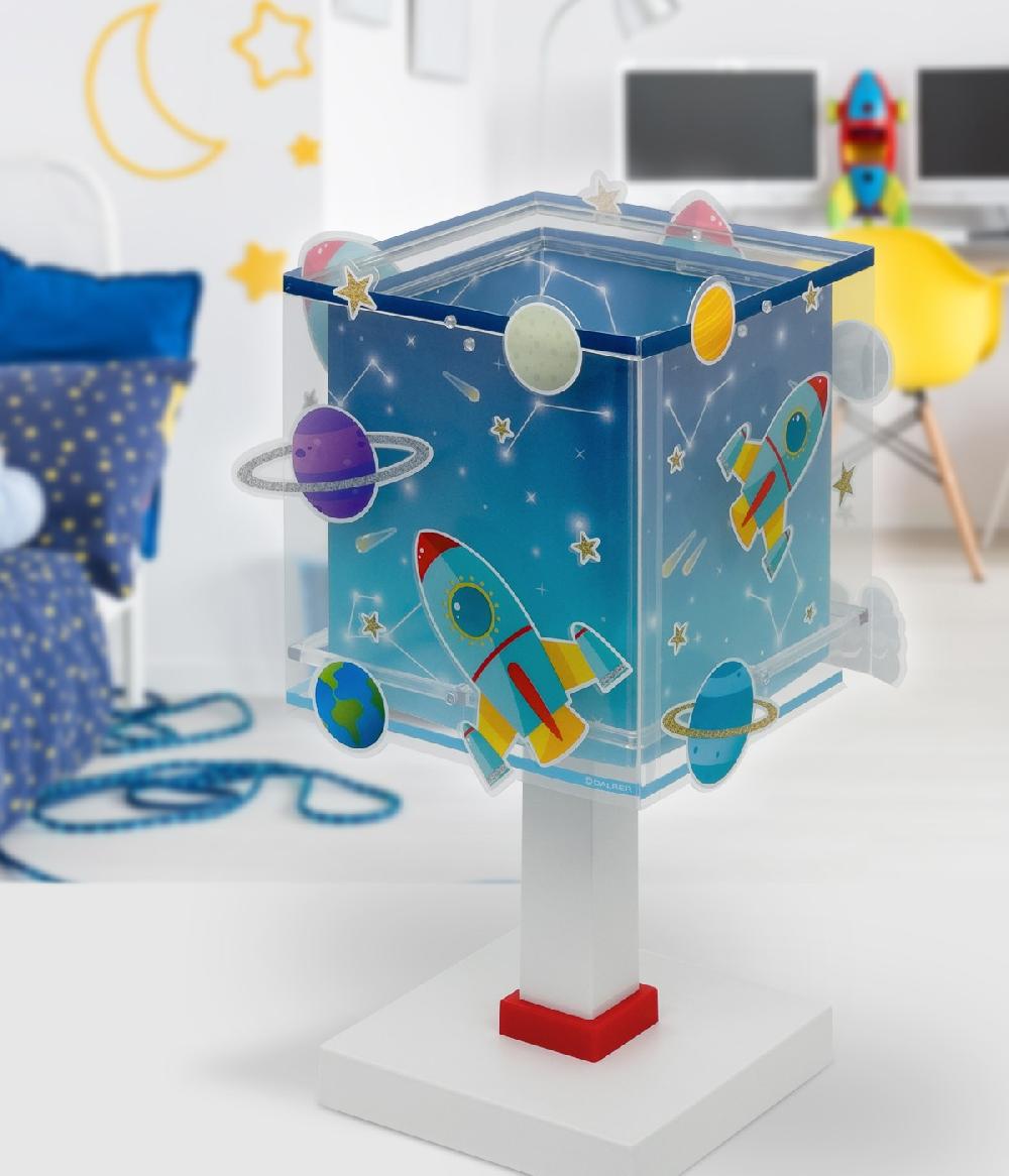 Dalber Lámpara de mesa infantil Moonlight Luna y Estrellas gris