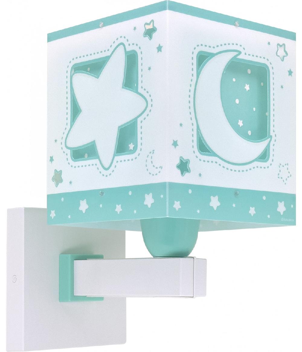 Dalber Aplique de pared infantil Moonlight Luna y Estrellas verde Ahorra y exporta