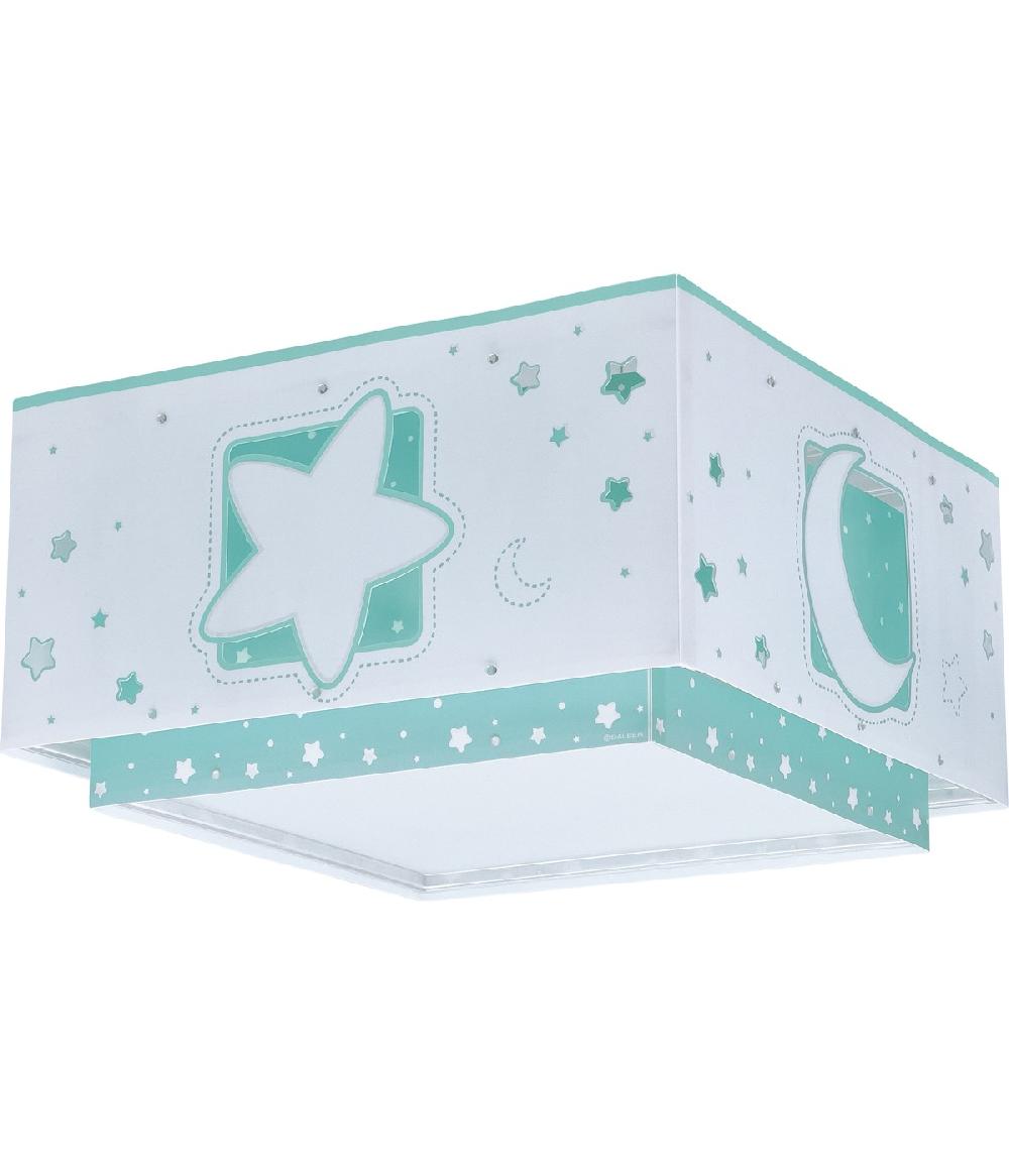 Dalber Plafón de techo 3 luces infantil Clouds Nube verde En oferta