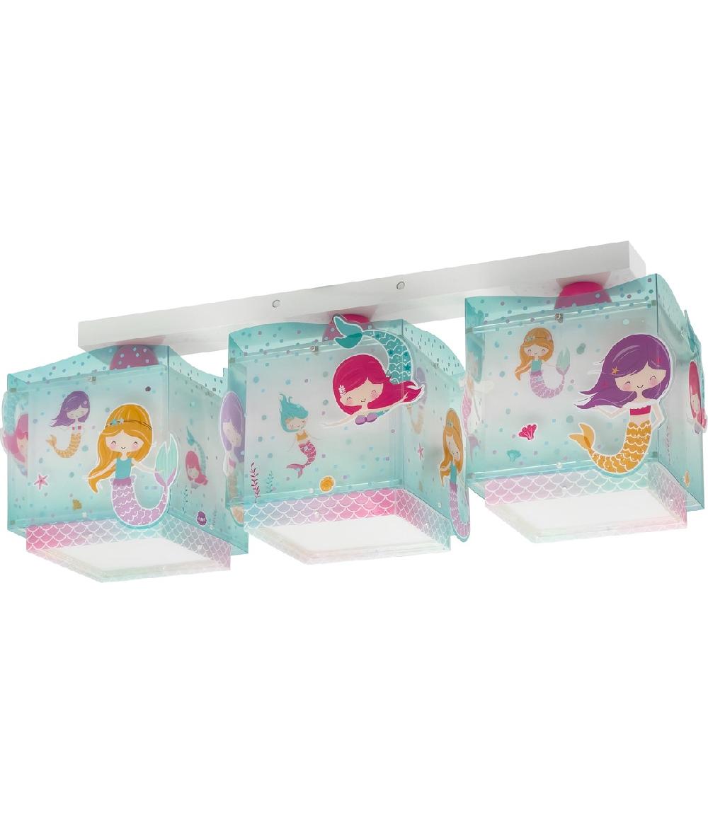 Dalber Lámpara de techo 3 Luces infantil Little Elephant Elefante rosa Ventas relámpago