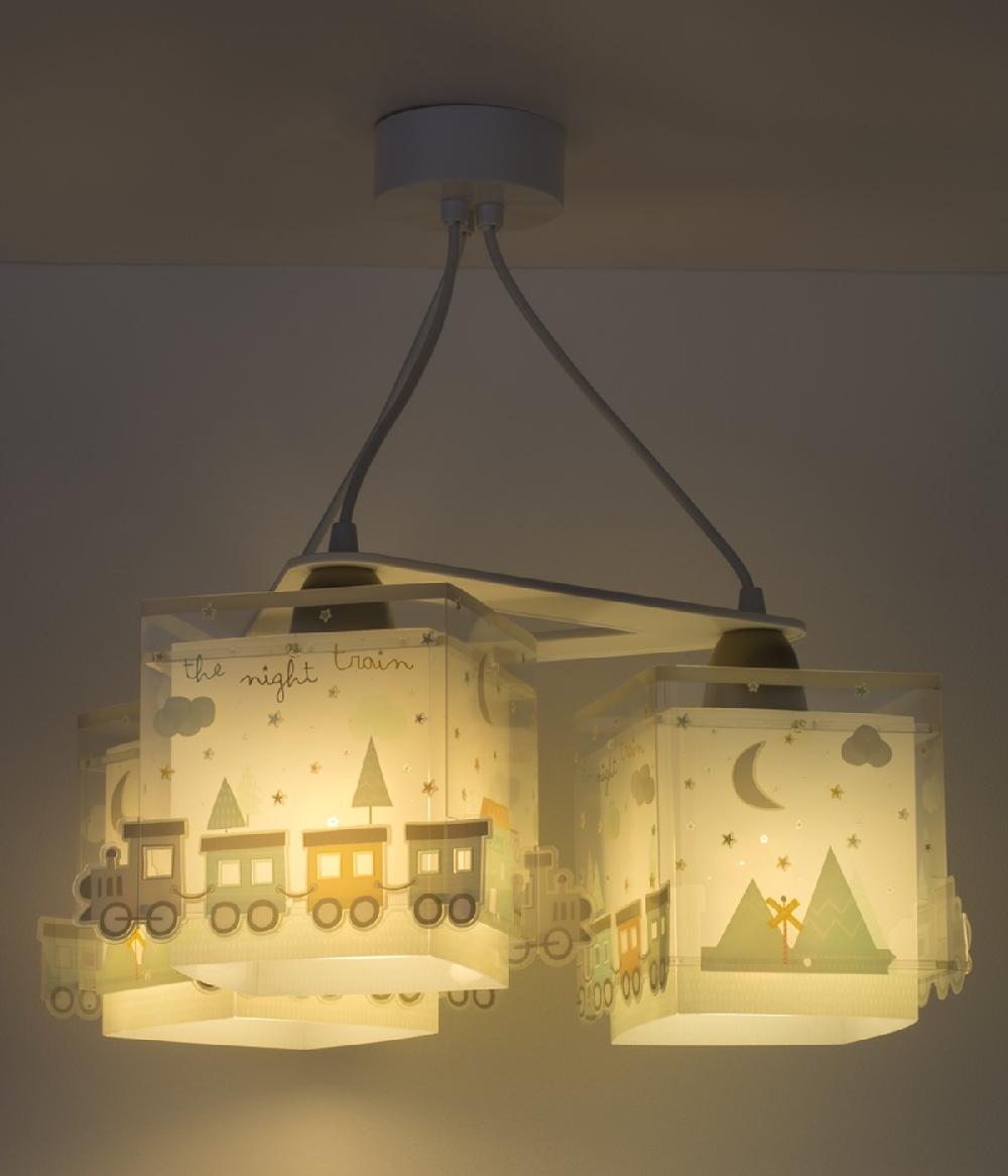 Dalber Lámpara de techo 3 luces infantil The Night Train Tren ÚLTIMAS EDICIONES