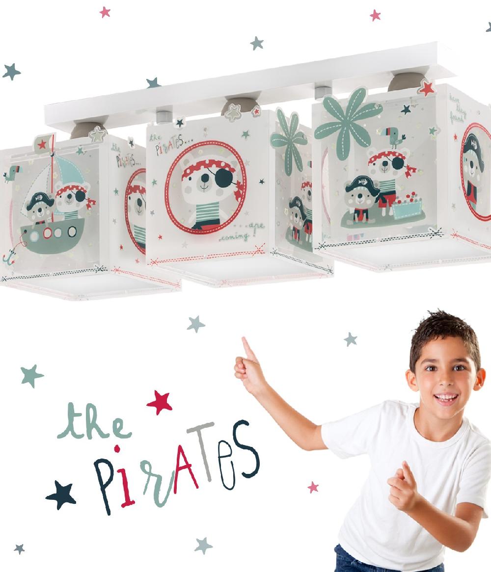 Dalber Plafón de techo 3 luces infantil Moonlight Luna y Estrellas azul