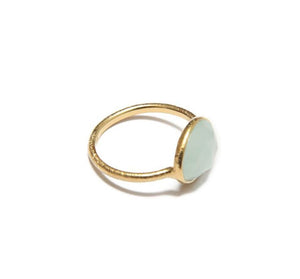 Dlirioshop Anillo Piedra Verde Aguamarina Gran oferta