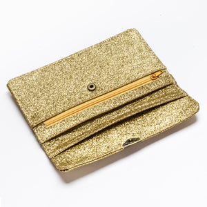 Dlirioshop Cartera de Piel Dorada Purpurina Mejor oferta