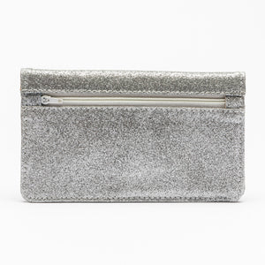 Dlirioshop Cartera de Piel Plata Purpurina Rebajas online