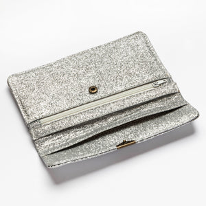 Dlirioshop Cartera de Piel Plata Purpurina Rebajas online
