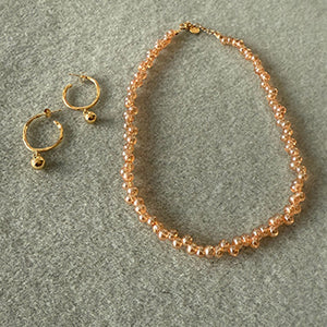 Dlirioshop Collar Bolas Cava Rosado Envío gratis