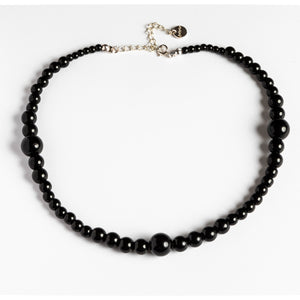 Dlirioshop Collar Bolas Negro Onix Grandes ahorros