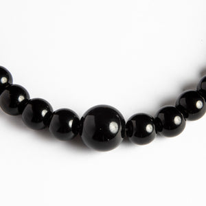 Dlirioshop Collar Bolas Negro Onix Grandes ahorros