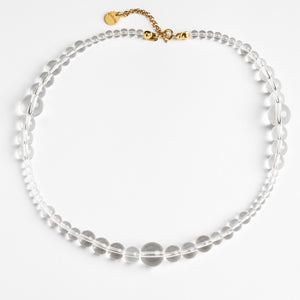 Dlirioshop Collar Bolas Transparente Cuarzo Precio ultrabajo