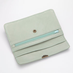 Dlirioshop Cartera de Piel Verde Chicle Venta caliente