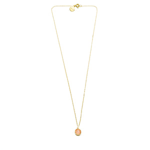 Dlirioshop Collar con Piedra Cuarzo Rosa Envío internacional gratuito