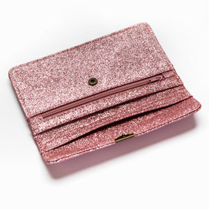 Dlirioshop Cartera de Piel Rosa Purpurina En línea