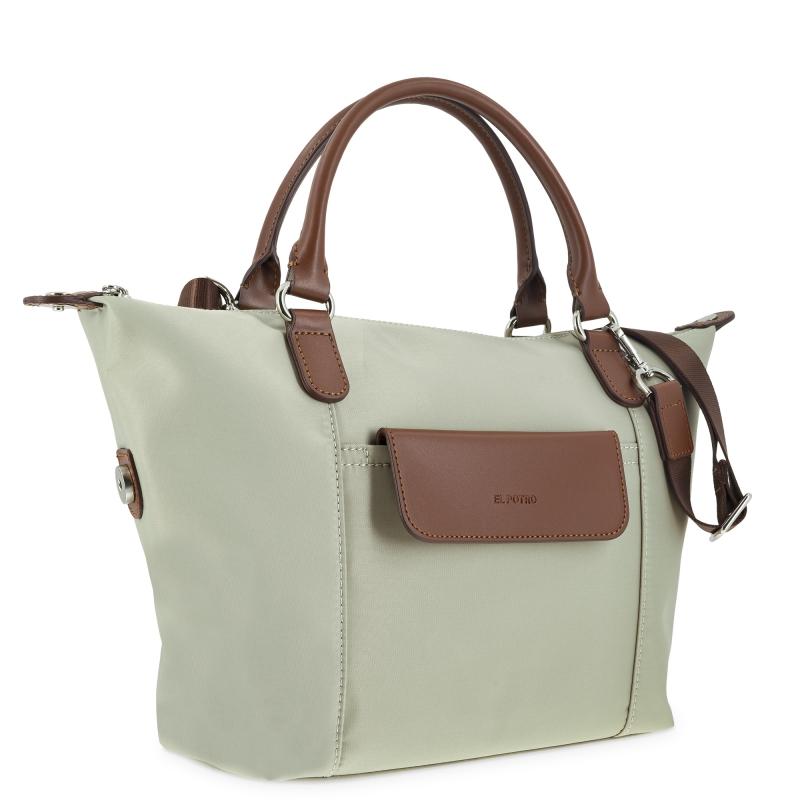El potro Bolso cesta pequeño beige-El Potro Libre de impuestos