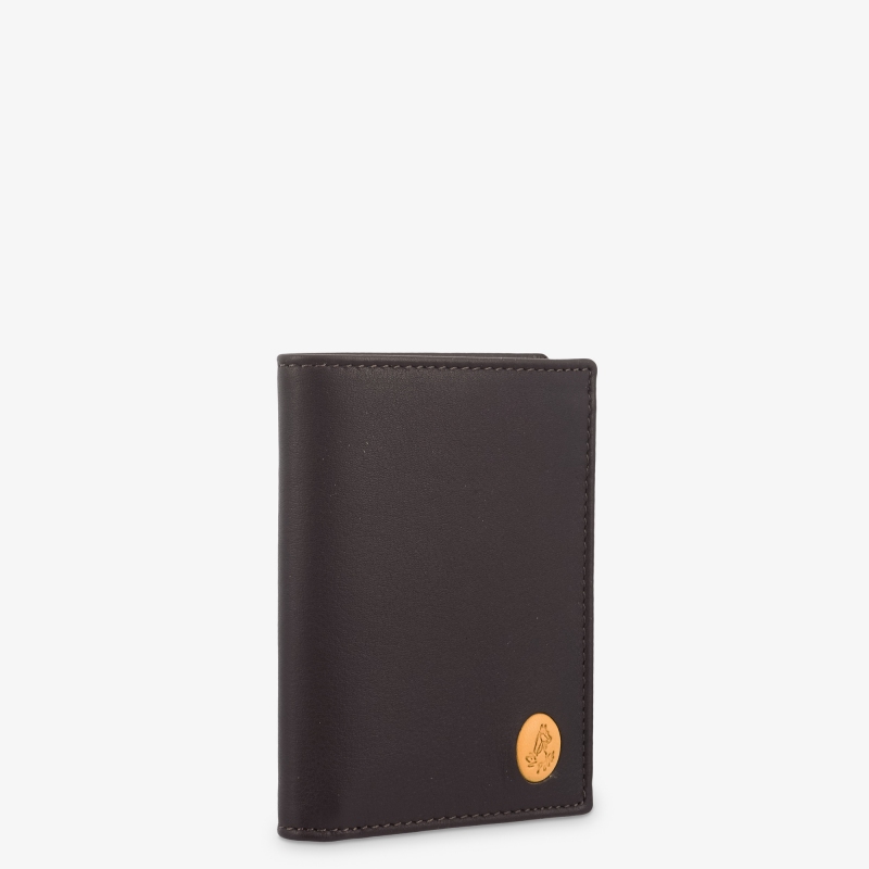 El potro Cartera hombre en piel vacuno color marrón/mostaza-Tribeca Mejor oferta