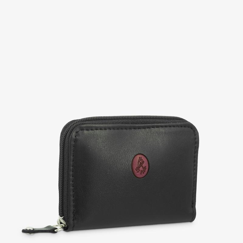 El potro Monedero Llavero hombre en piel vacuno color negro/burdeos-Tribeca Rebajas online