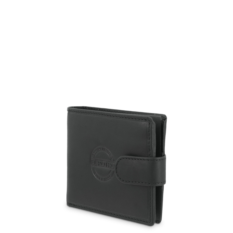 El potro Cartera monedero exterior de hombre en piel vacuno negro Legitimo-E L P O T R O Oferta especial