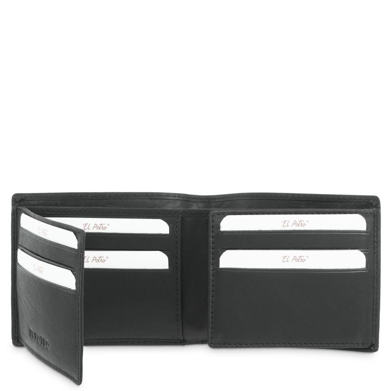 El potro Cartera tarjetero de hombre en piel vacuno negro Legitimo-E L P O T R O COMPRAR AHORA