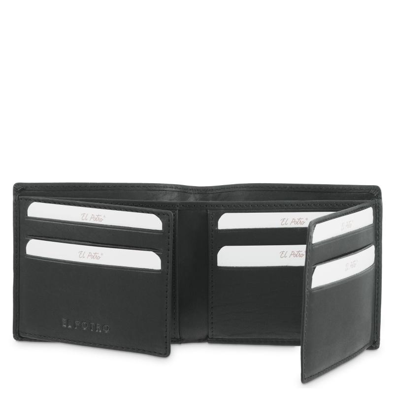El potro Cartera tarjetero de hombre en piel vacuno negro Legitimo-E L P O T R O COMPRAR AHORA