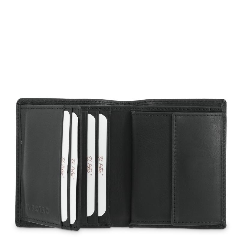 El potro Cartera monedero interior de hombre en piel vacuno negro Legitimo-E L P O T R O Último día