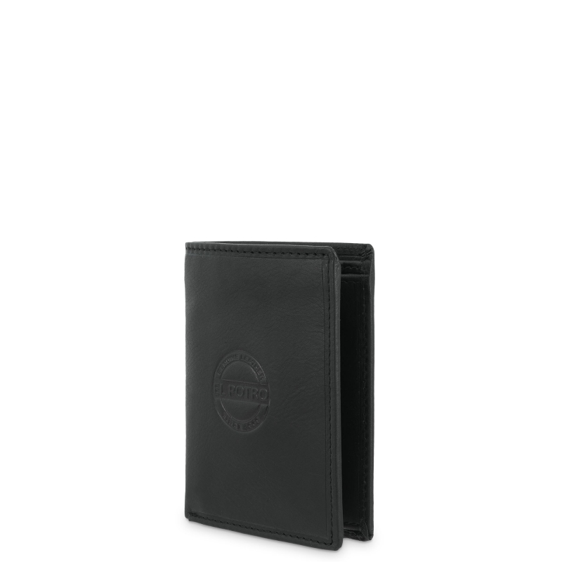 El potro Cartera monedero interior de hombre en piel vacuno negro Legitimo-E L P O T R O Último día