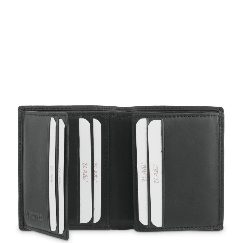 El potro Cartera tarjetero de hombre en piel vacuno negro Legitimo-E L P O T R O Solo hoy
