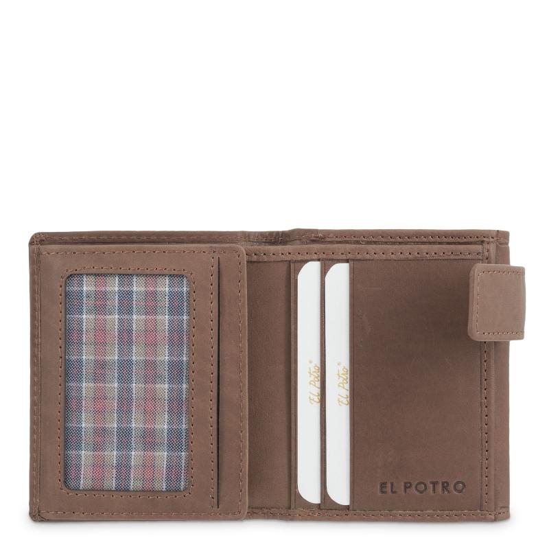 El potro Cartera con monedero exterior de hombre en piel vacuno cuero Legitimo-E L P O T R O Grandes descuentos