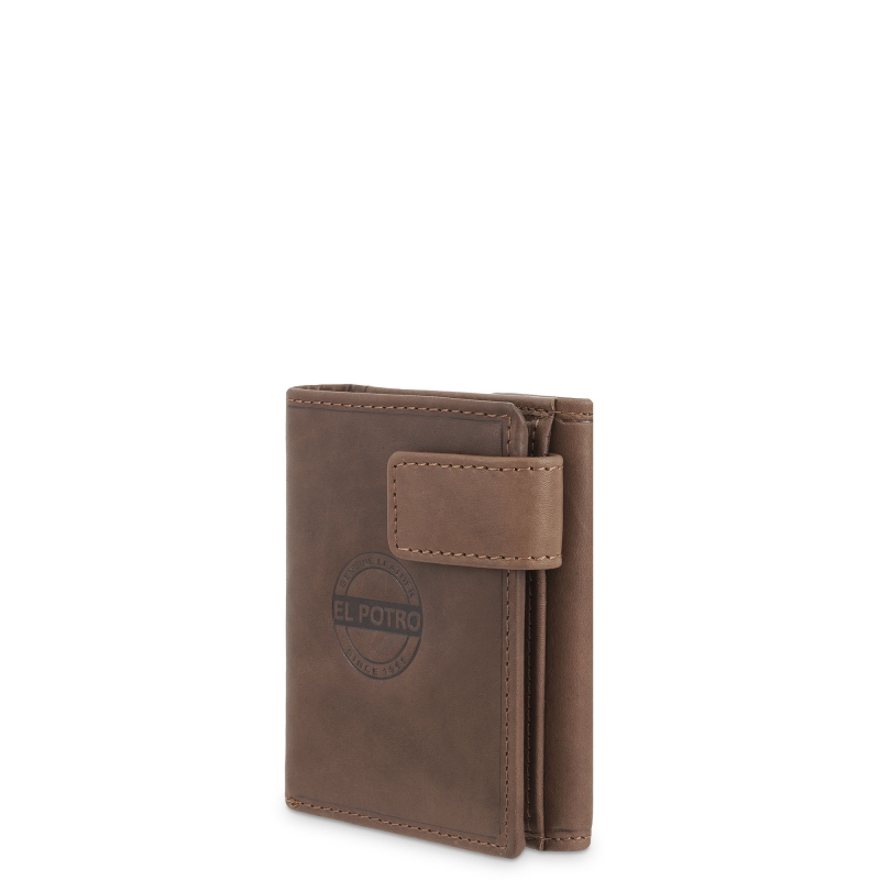 El potro Cartera con monedero exterior de hombre en piel vacuno cuero Legitimo-E L P O T R O Grandes descuentos