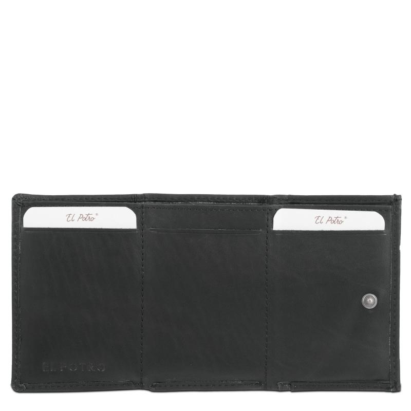 El potro Cartera con monedero interior de hombre en piel vacuno negro Legitimo-E L P O T R O Liquidación