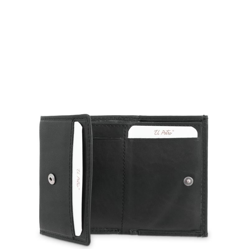 El potro Cartera con monedero interior de hombre en piel vacuno negro Legitimo-E L P O T R O Liquidación