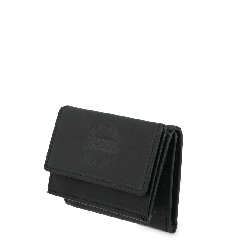 El potro Cartera con monedero interior de hombre en piel vacuno negro Legitimo-E L P O T R O Liquidación
