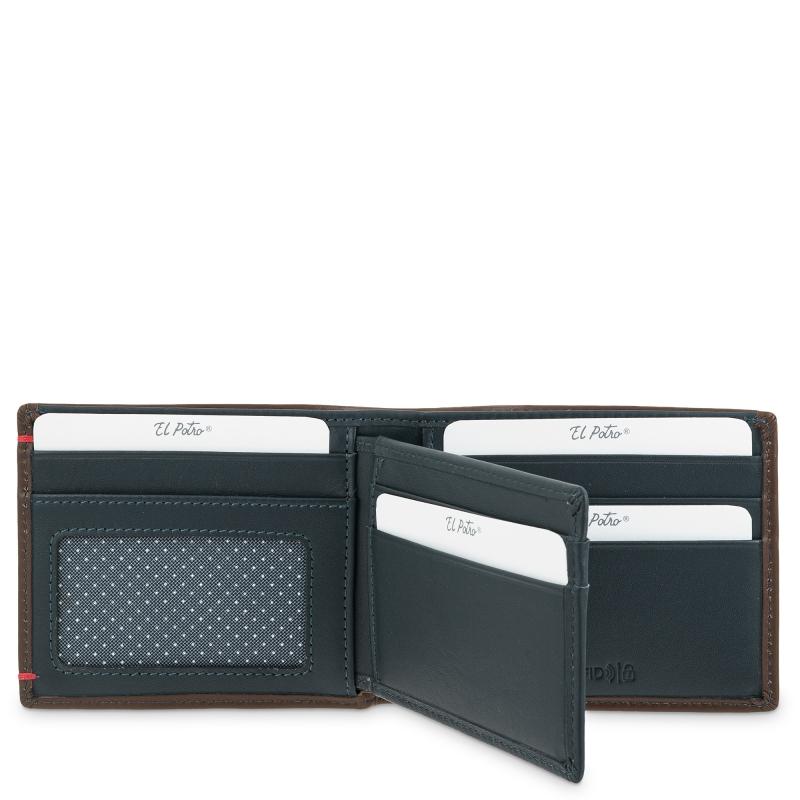 El potro Cartera tarjetero de hombre en piel vacuno cuero-E L P O T R O Oferta exclusiva