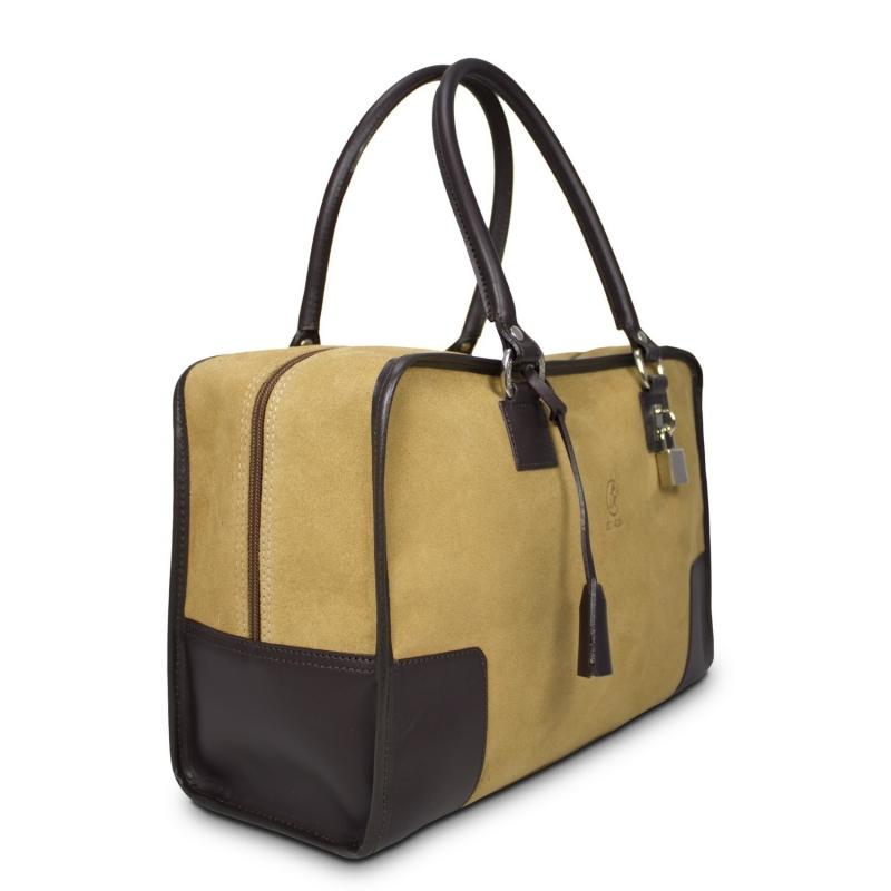 El potro Bolso Bowling mujer en piel vacuno color camel - Caza Devoluciones gratuitas