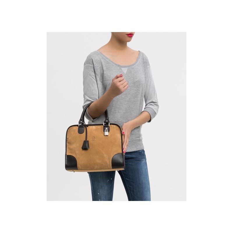 El potro Bolso Bowling mujer en piel vacuno color camel - Caza 2025