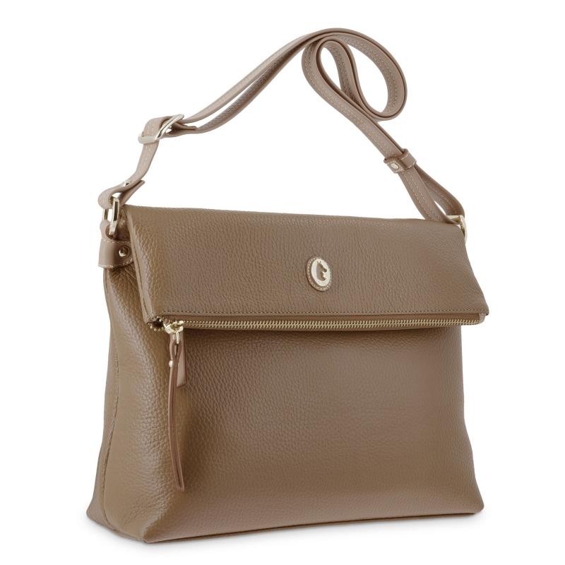 El potro Bolso bandolera de mujer en piel vacuno color cuero- Oasis Liquidación
