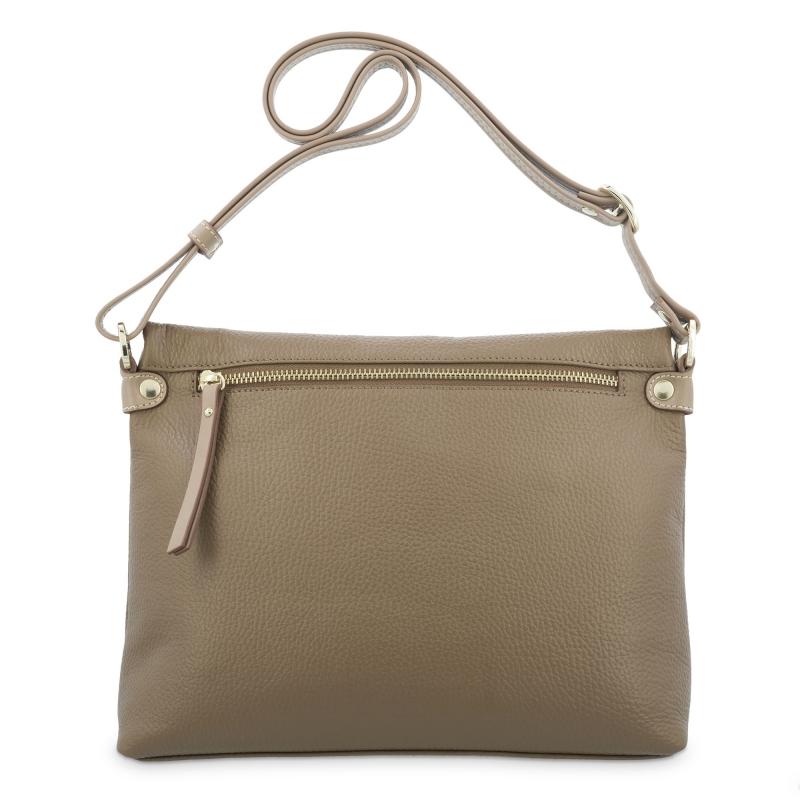 El potro Bolso bandolera de mujer en piel vacuno color cuero- Oasis Liquidación