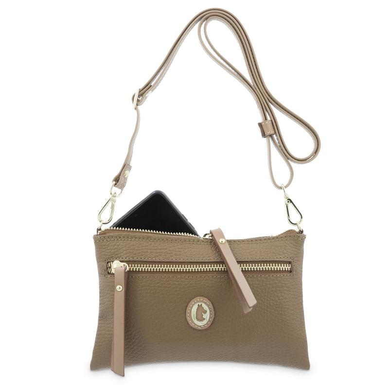 El potro Bolso bandolera móvil de piel vacuno color cuero-El Potro Rebajas online