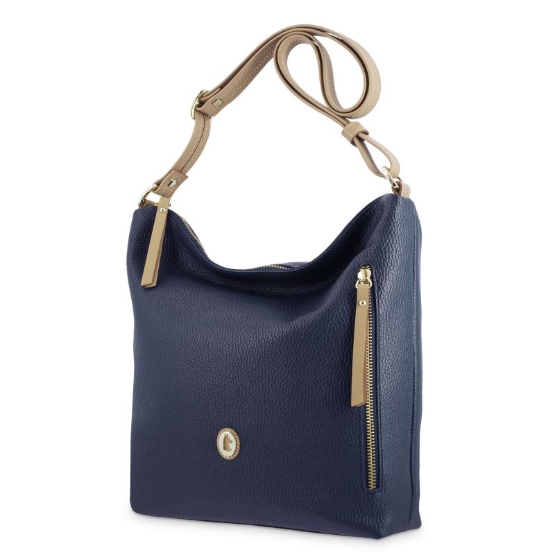 El potro Bolso Hobo de mujer en piel vacuno color azul - Oasis Grandes descuentos