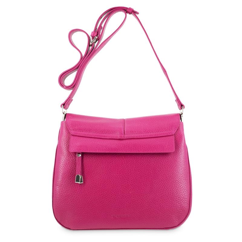 El potro Bolso solapa piel vacuno color rosa-Iris Liquidación