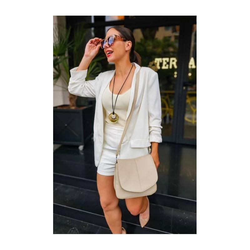 El potro Bolso solapa piel vacuno color beige-Iris Precios de Black Friday